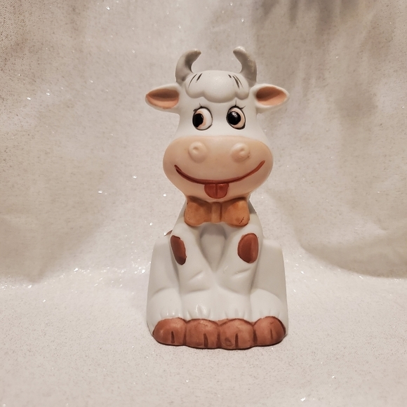 Lego Vintage Ceramic Cow Bell Figurine - Picture 1 of 5